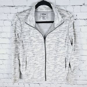 ZYIA | Cream Combo full zip jacket